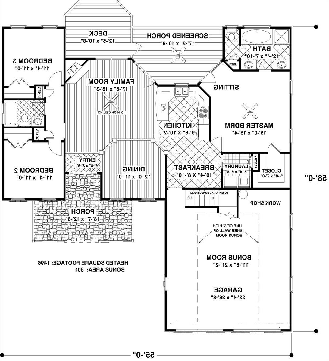 Floor Plan image of The Small Country Cottage House Plan