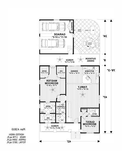 Lower Floorplan image of The Cascade Cottage House Plan