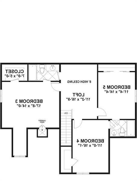 Upper Floorplan image of The Cascade Cottage House Plan