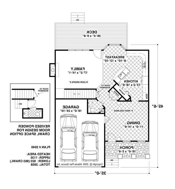 1st Floor image of The Andover House Plan