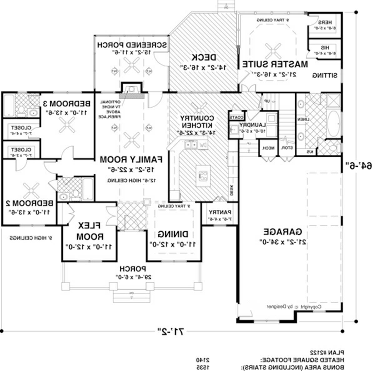 1st Floor image of Country Creek House Plan