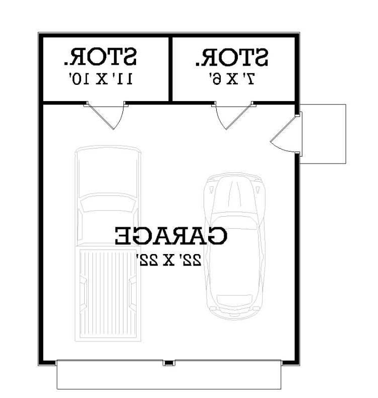 optional detached garage floor plan image of Rutherford house - 908 House Plan