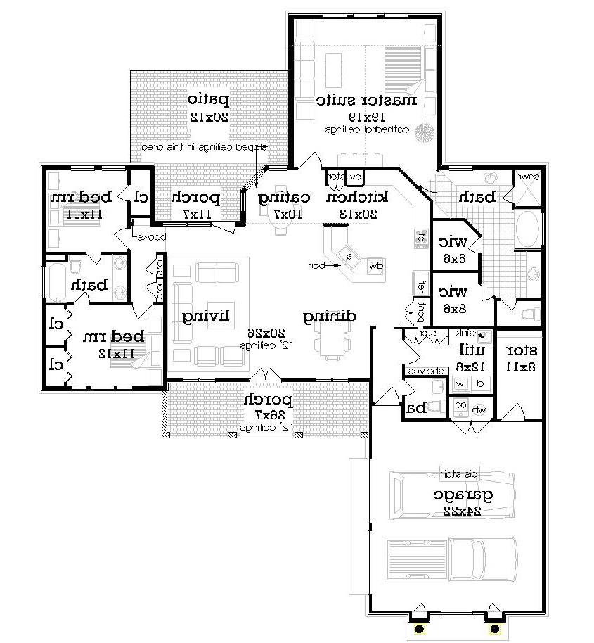 Floor Plan image of Brookside House Plan