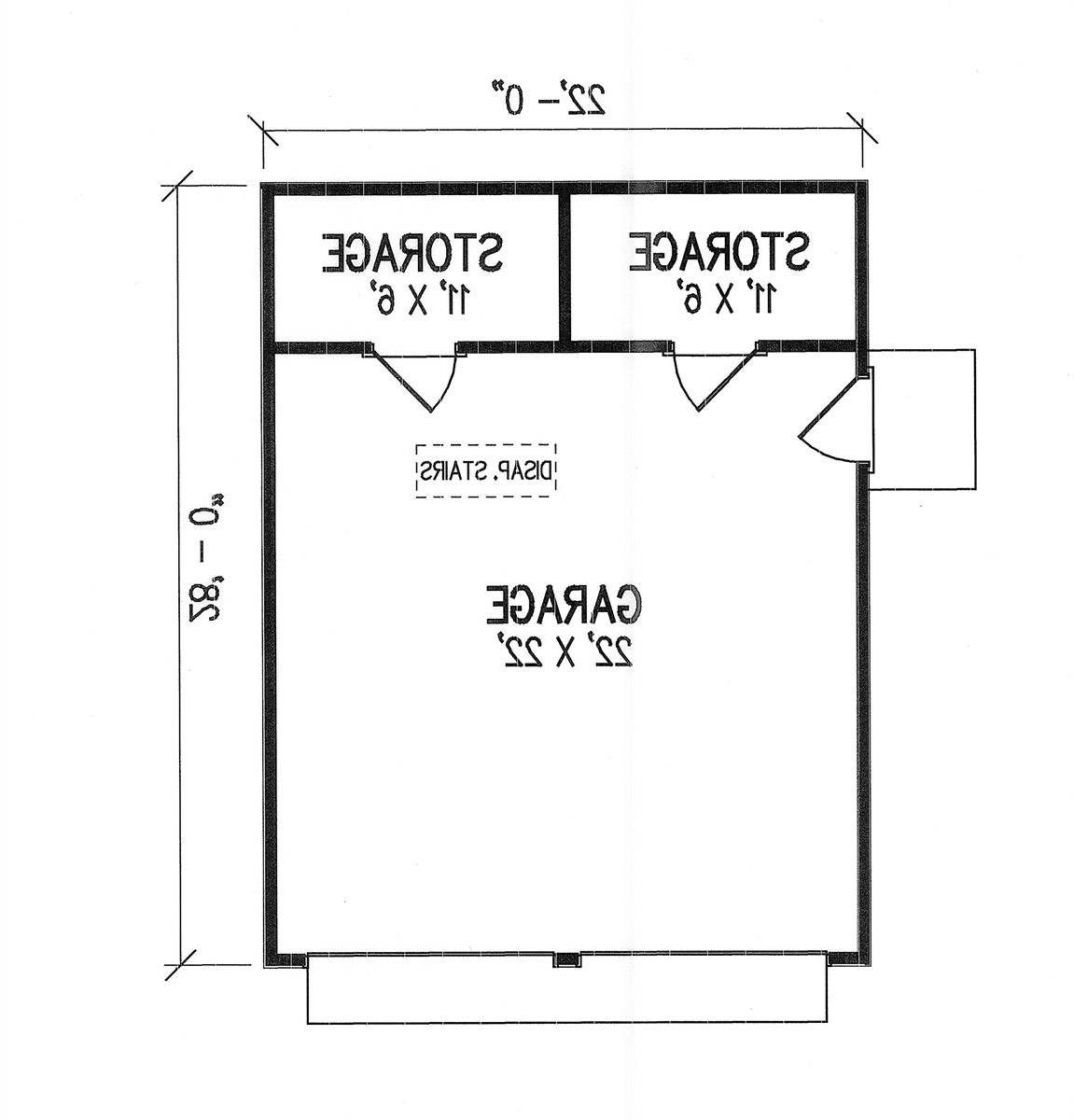 Optional Detached Garage Floor Plan image of Penny Lane House Plan