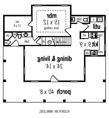 First Floor Plan image of Lotus House 1205 House Plan