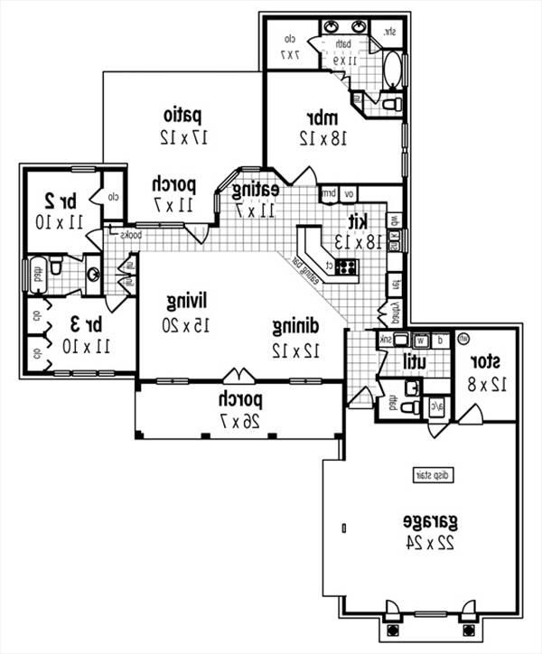 Floor Plan image of CAPE CORAL - 1633 House Plan