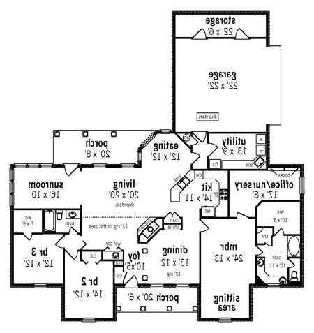Floor Plan image of Tuscany-2314 House Plan