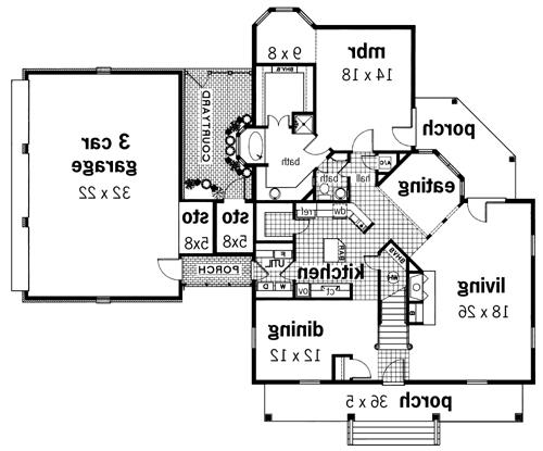First Floor Plan image of Walton-2605 House Plan
