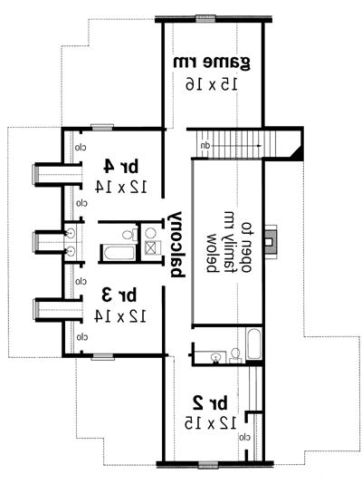 Second Floor Plan image of Royal Glen-3501 House Plan