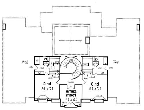 Second Floor Plan image of Byhalia-5500 House Plan