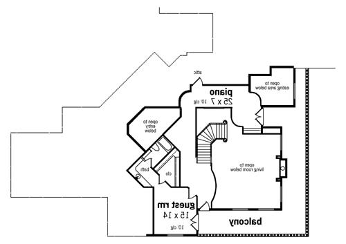Second Floor Plan image of El Dorado-6000 House Plan