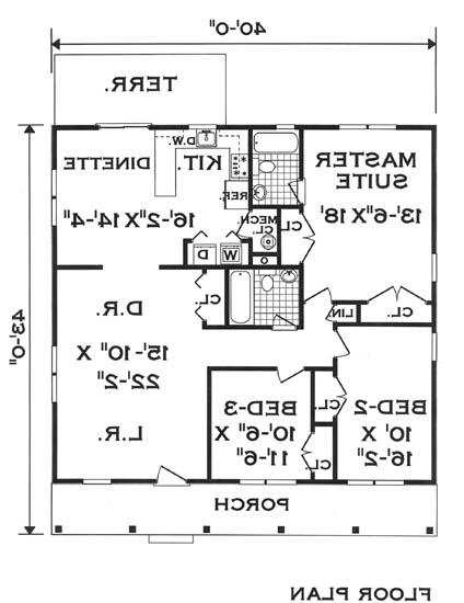 Floor plan image of Charming Narrow Lot Home House Plan