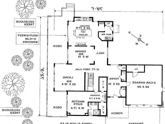 First Floor Plan image of The Harbor House Plan
