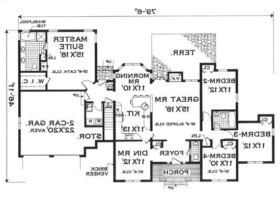 Fist Floor image of Great ranch House Plan