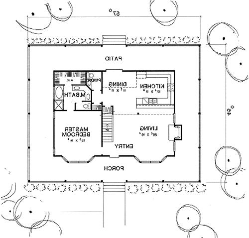 First Floor Plan image of The Charlotte House Plan