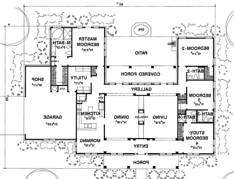First Floor Plan image of The Kerrville House Plan