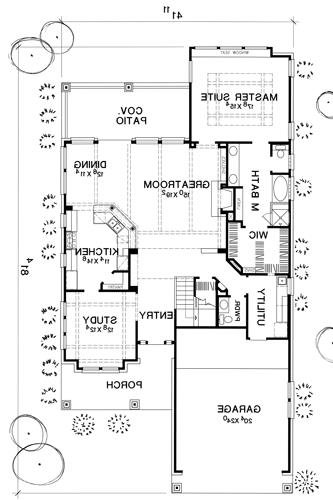 First Floor Plan image of The Weber House Plan