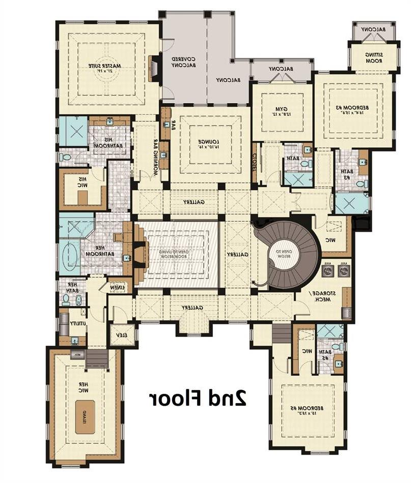 2nd Floor Plan image of Treviso Bay House Plan