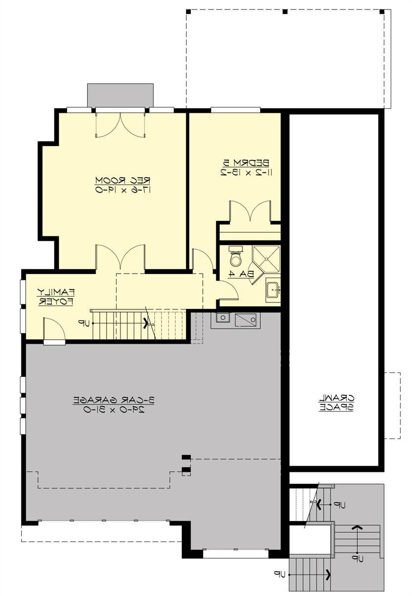 Lower Level Floor Plan image of Loganberry House Plan
