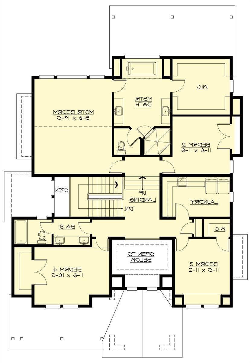 Upper Floor Plan image of Loganberry House Plan