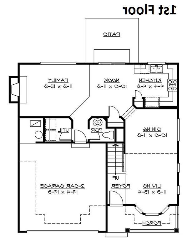 1st Floor Plan image of Grangeville House Plan