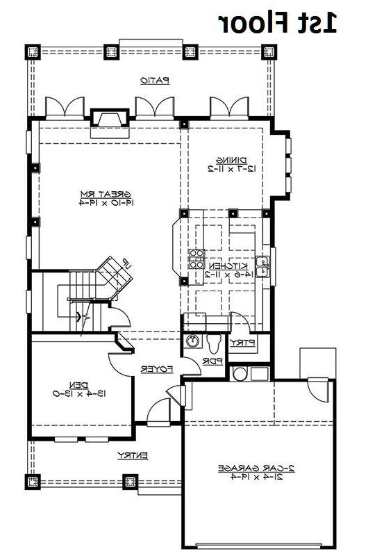 1st Floor Plan image of Arden House Plan