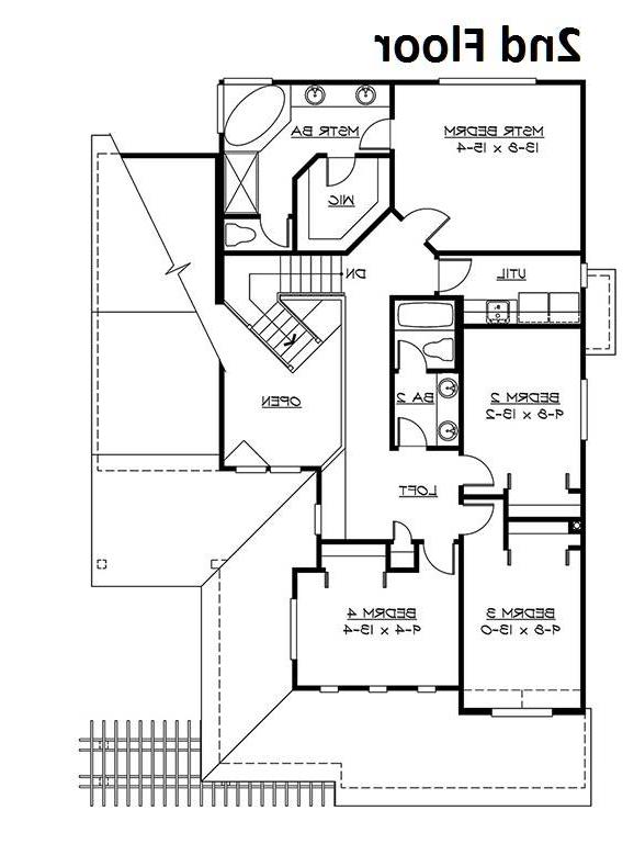 2nd Floor Plan image of Hatteras House Plan