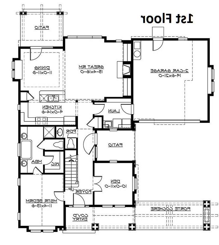 1st Floor Plan image of Longleaf House Plan
