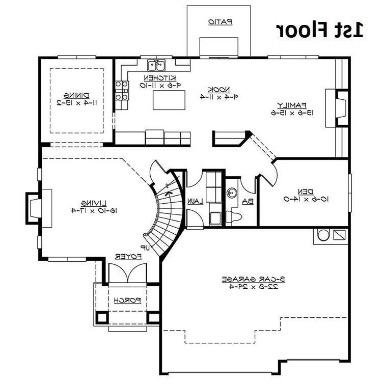 1st Floor Plan image of Bennett Lane House Plan