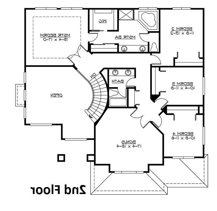 2nd Floor Plan image of Bennett Lane House Plan