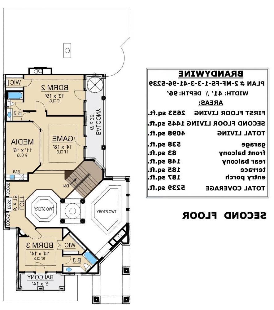 Second Floor image of Brandywine House Plan