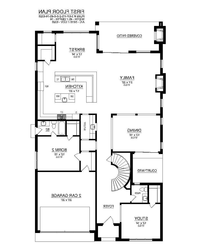 First Floor image of Blue Sage House Plan