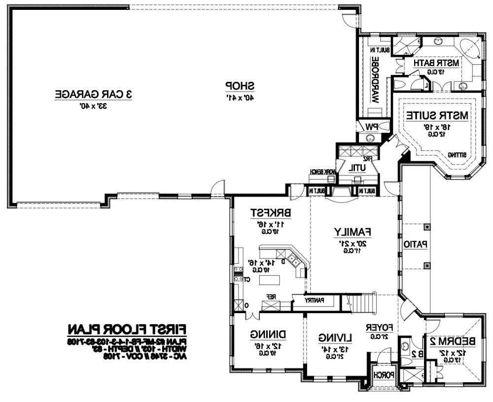 First Floor image of Black Hawk House Plan