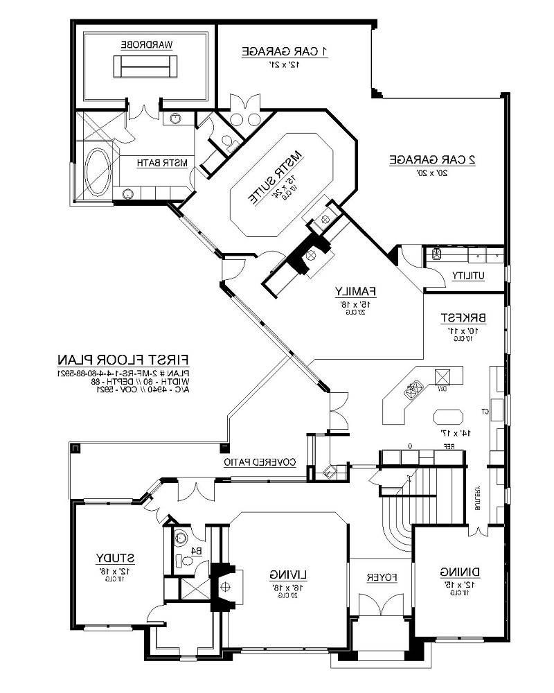 First Floor image of Shady Oaks House Plan