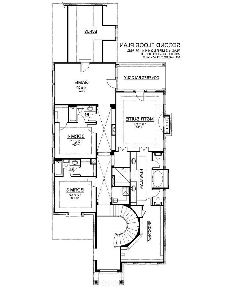 Second Floor image of Aberdeen House Plan