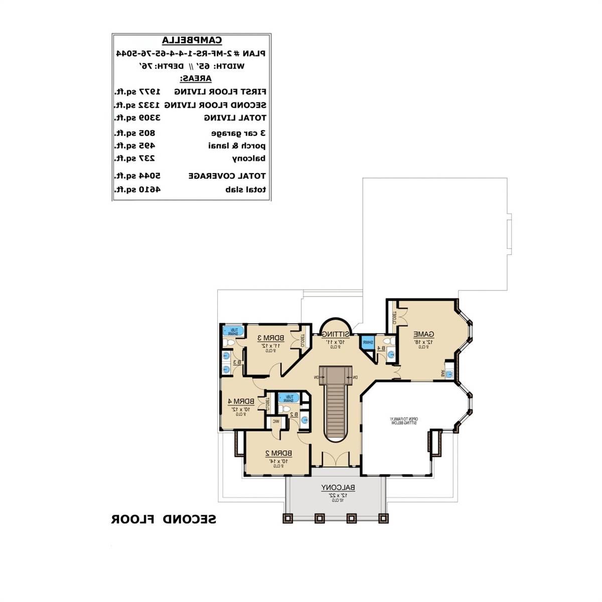 2nd Floor image of Campbella House Plan