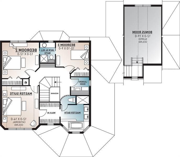 2nd Floor Plan image of The Collector 2 House Plan