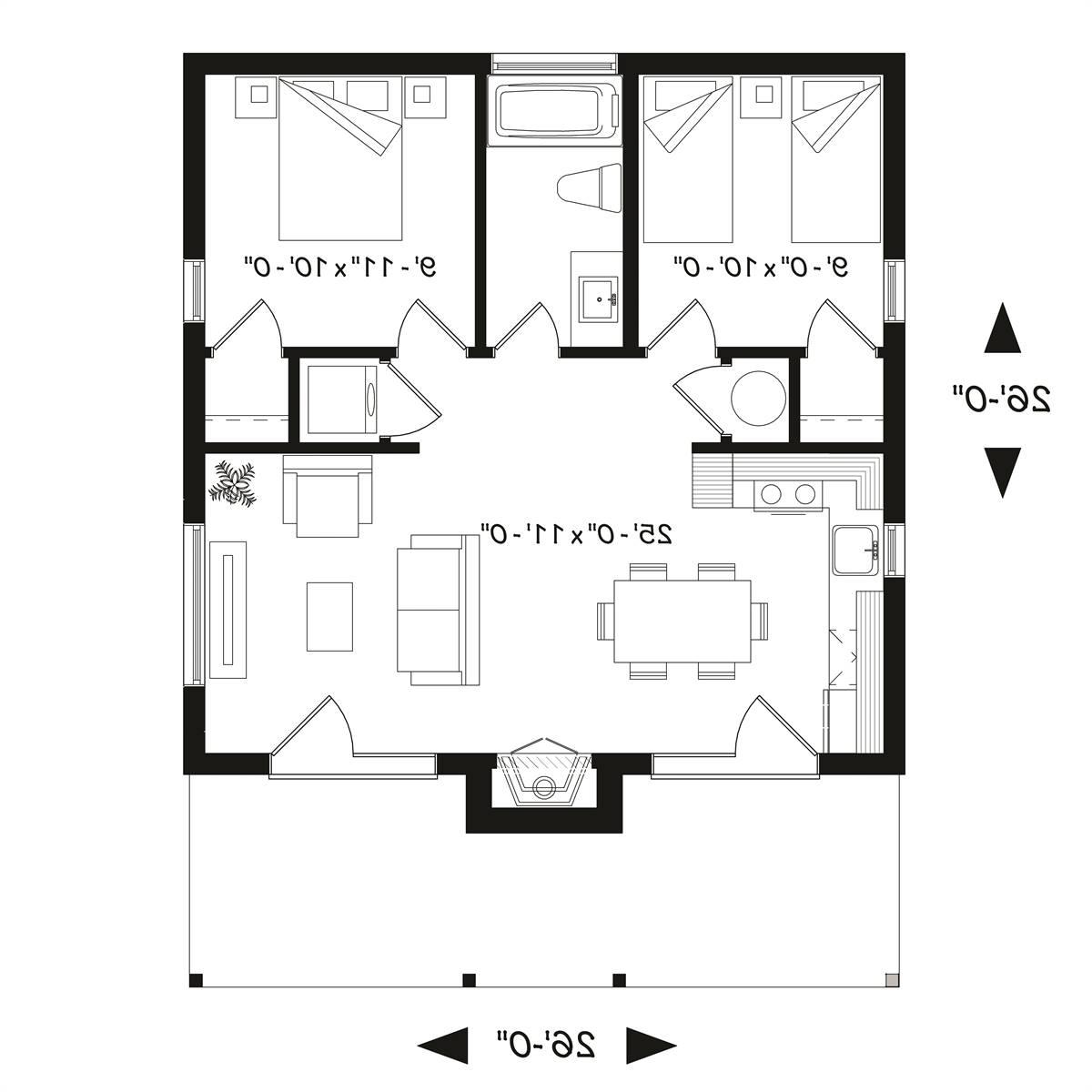 1st Floor Plan image of Bonzai House Plan