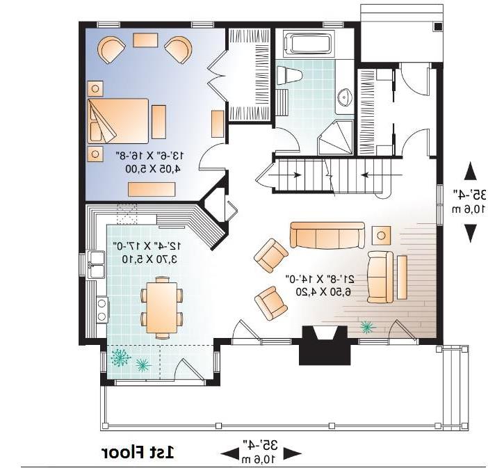 1st Floor Plan image of The Touchstone 3 House Plan