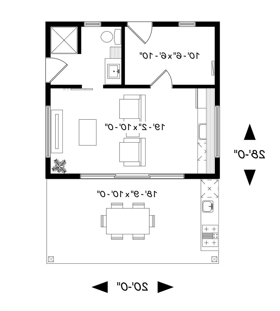 1st Floor Plan image of Cabana 2 House Plan
