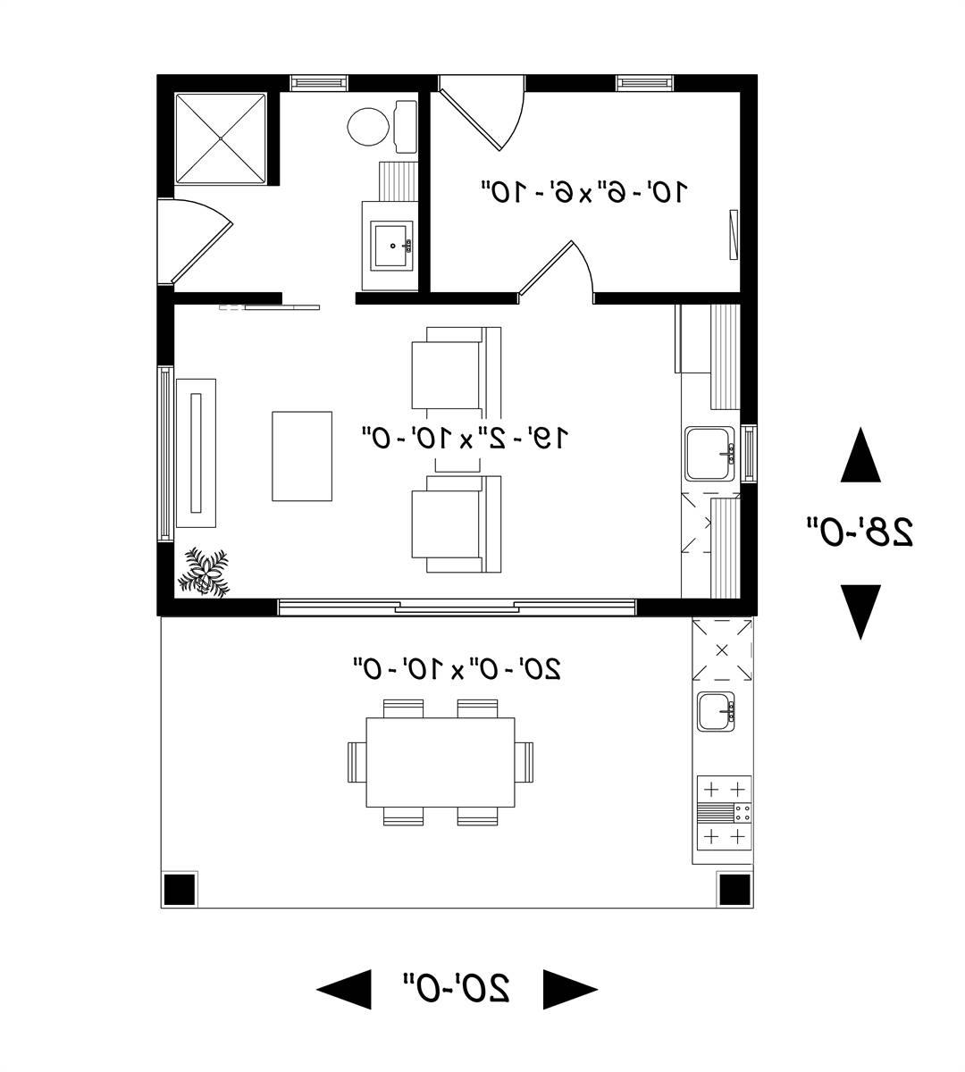 1st Floor Plan image of Cabana House Plan
