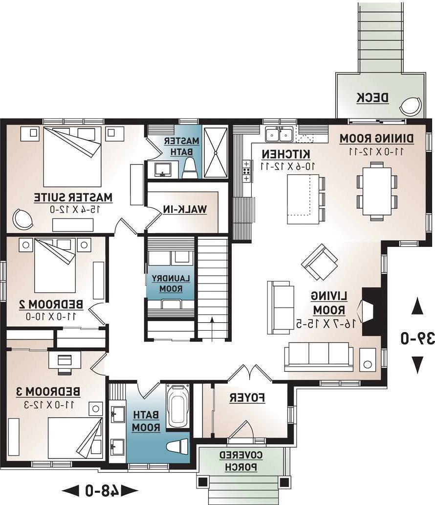1st Floor Plan image of Providence 1 House Plan