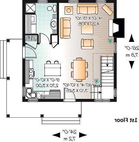 1st Floor Plan image of Lamarche House Plan