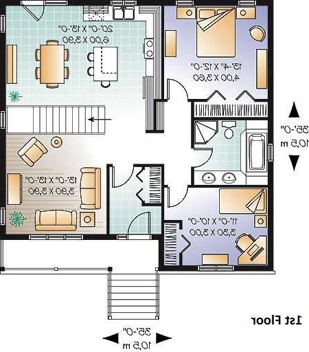 1st Floor Plan image of Madeira House Plan