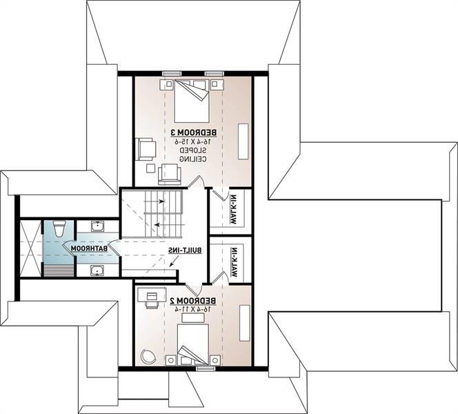 2nd Floor Plan image of Louisia 6 House Plan