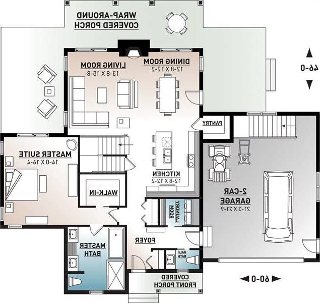 1st Floor Plan image of Louisia 6 House Plan