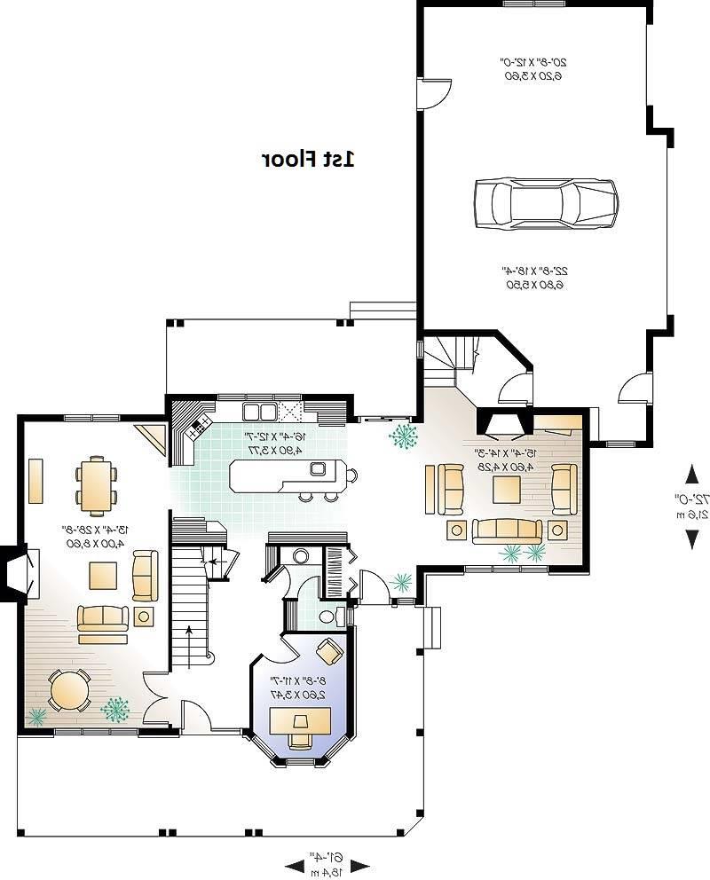 1st Floor Plan image of Pelusa House Plan