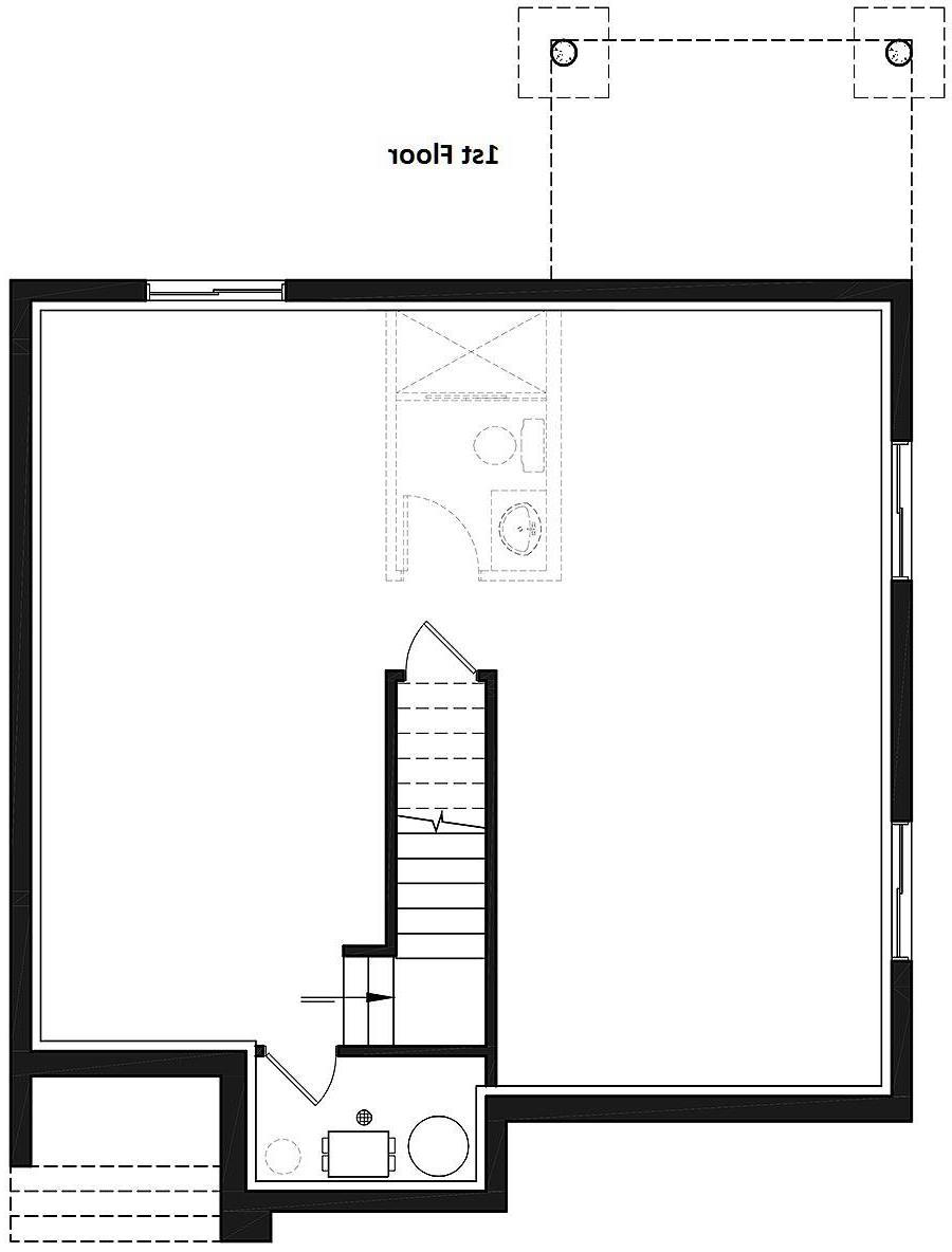 Basement level image of Lavoisier House Plan