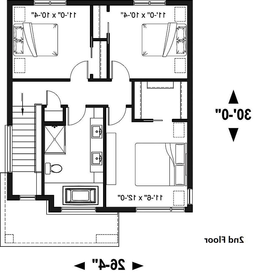 2nd Floor Plan image of Levis House Plan