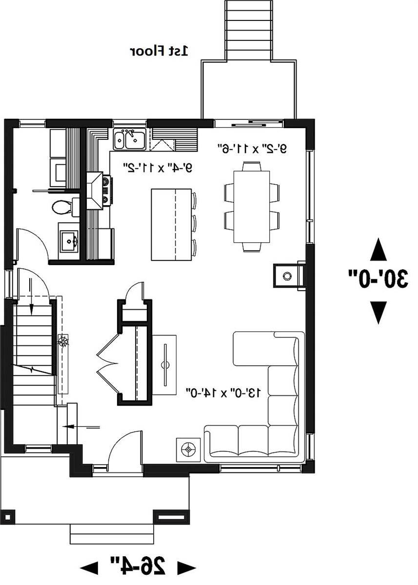 1st Floor Plan image of Levis House Plan